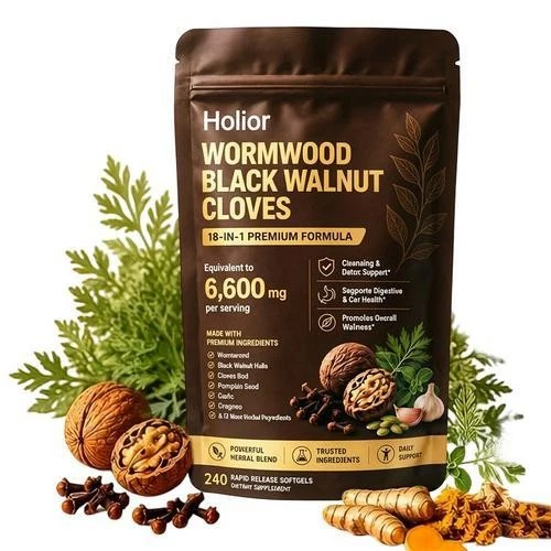 Holior 18-in-1 Black Walnut & Wormwood Herbal Blend for 240 Count (Pack of 1)