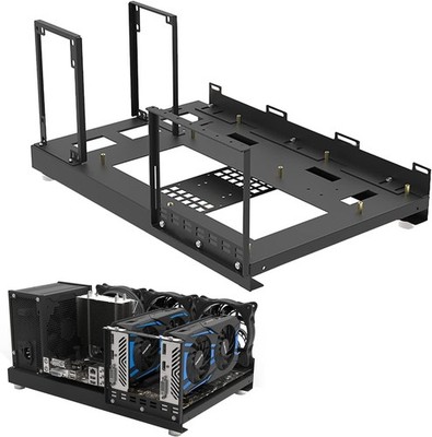 W01 Tragbarer Prüfstand Open Air DIY PC-Rahmen passt X79 X99 Mobo ATX MATX ITX