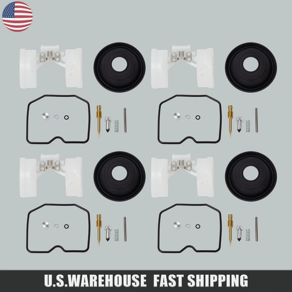 4Pcs Carburetor Repair Rebuild Kit For 1996-1997 Kawasaki Eliminator 600 ZL600 Foto 2 de 4