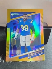 2021 Donruss Football Premium Gold Press Proof #140 Variation Aaron Donald Rams