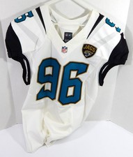 2013 Jacksonville Jaguars #96 Game Issued White Jersey 46 DP37004