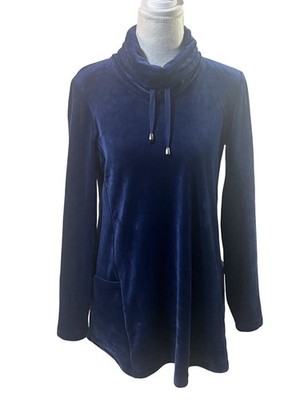 Susan Graver Weekend Regular PLUSHKNIT Funnel- Neck Tunic XXS A460663