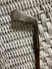 Antique Hickory Wood Shaft Tom Stewart L Mid Iron Golf Club