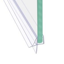 Frameless Shower Door Bottom Seal Shower Sweep with Drip Rail for 3/8" Glass,...