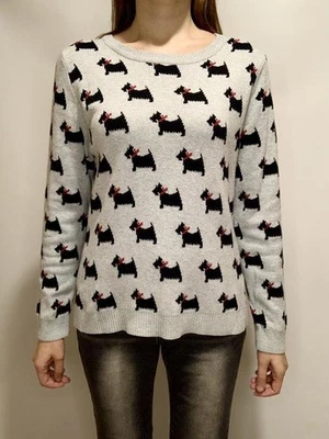 Women Sweater Grey Acrylic M - Bild 1 von 4