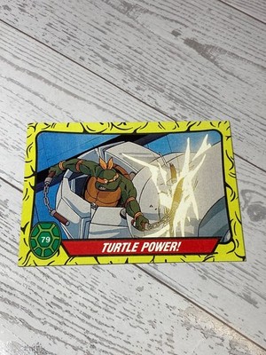 Topps Teenage Mutant Ninja Turtles Card #79 Turtle Power 1989 TMNT Collectible