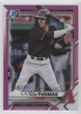 2021 Bowman Chrome Prospects Fuchsia Refractor /199 Alek Thomas #BCP-31 wj2