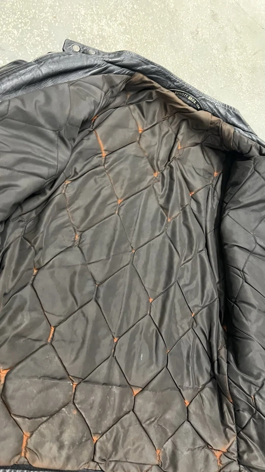 复古 60 年代 - 70 年代肖特 Perfecto CAF1 转向 CAF-1 安全赛车摩托车夹克 — 第 3/4 张图片