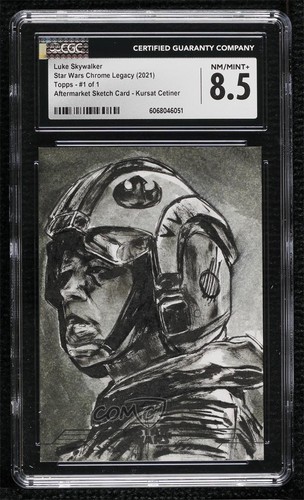 2019 Topps Star Wars Chrome Legacy 1/1 Kursat Cetiner CGC 8.5 Auto Sketch p1l