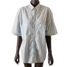 VTG Guess Georges Marciano Shirt Mens Medium Button Front Blue White Stripes
