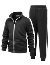 Boy's Casual Active Tracksuits Full Zip Sports Jogging Suits Sets Athletic Ru...