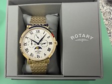New Gents Rotary Moonphase/ Day-date- Month Quartz WatchGB05328/01 *no box