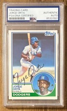 Jorge Orta 1983 Topps #722 Auto Autograph Signed Dodgers PSA/DNA  TOUGH