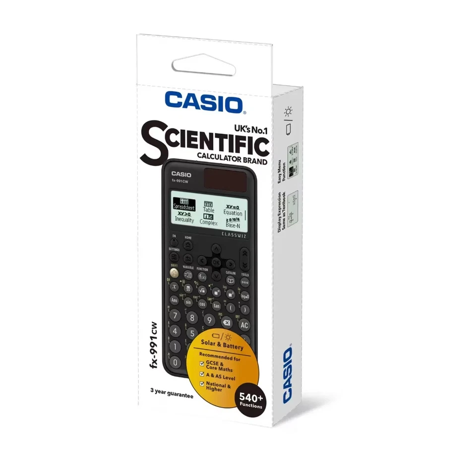Casio ✅ FX-991CW Advanced Scientific Calculator A/AS Level Maths 540+ Funcs - Image 2 of 4