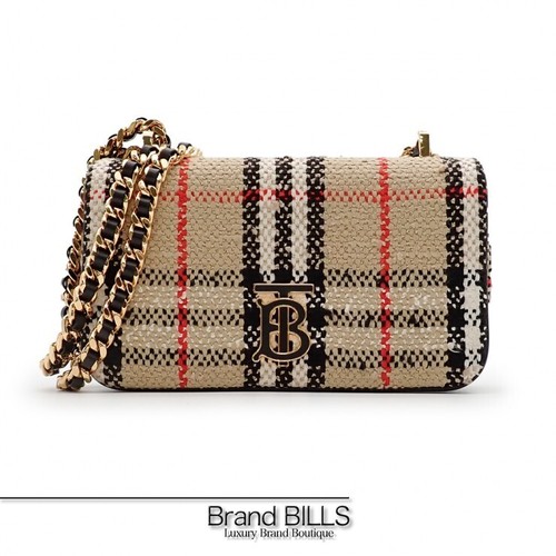 Burberry Mini Roller Chain Shoulder Bag 8063083 Nova Check Tweed Boucle Archive