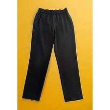 Alice + Olivia Pull On Straight Leg Dress Trouser Pant in Black Medium NWT Cr60