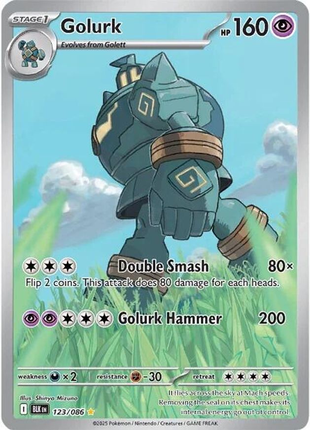 Pokemon Golurk (123/337) Black Bolt NM HOLO
