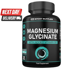 Magnesium Glycinate Supplements 1500mg & Vitamin B6 120 High Strength Capsules 0.07 per thousand milligrams