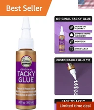 Versatile .66 oz Mini Tacky Glue - Clear Drying Adhesive for Hobbies and Crafts
