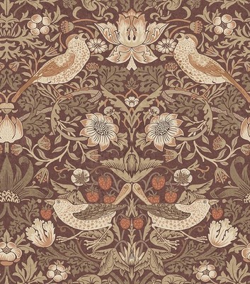 William Morris Strawberry Thief Madder Wipe Clean Waterproof Tablecloth Fabric