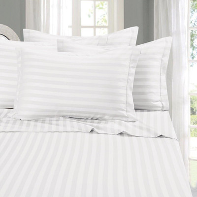 Wrinkle & Fade Resistant 1500 Thread Count - Damask Stripes Egyptian Quality Lux
