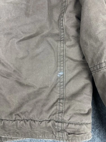 Abercrombie & Fitch Adirondack Jacket Canvas Fur Lined Brown Fade Vintage Mens L image 7