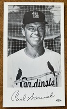 Carl Warwick St. Louis Cardinals Team Issue Postcard 
