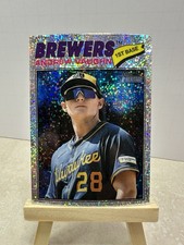 2026 Topps Heritage Andrew Vaughn Silver Sparkle Refractor #309 - Brewers