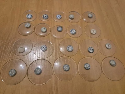 lot de 20 grands verres rond montres anciennes régulateur gousset horloger - Photo 1/2