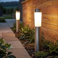 Steckleuchte Solarlampe AußEnleuchte Led Wegeleuchte Hof Edelstahl Erdspieß 2X