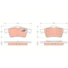 Satz Bremsbeläge Bremsklötze hinten für Renault Megane 2 BM0/1 VEL BJ0 | 2388