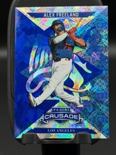 2025 Panini Crusade Blue Cracked Ice Alex Freeland  Los Angeles Dodgers