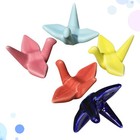  5pcs Ceramic Chopsticks Racks Paper Crane Shaped Cutlery Holders Creative
