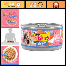 Savory Salmon Shreds in Sauce Wet Cat Food - 24 Pack of 5.5 oz Cans for Cats 4.36 per gallon