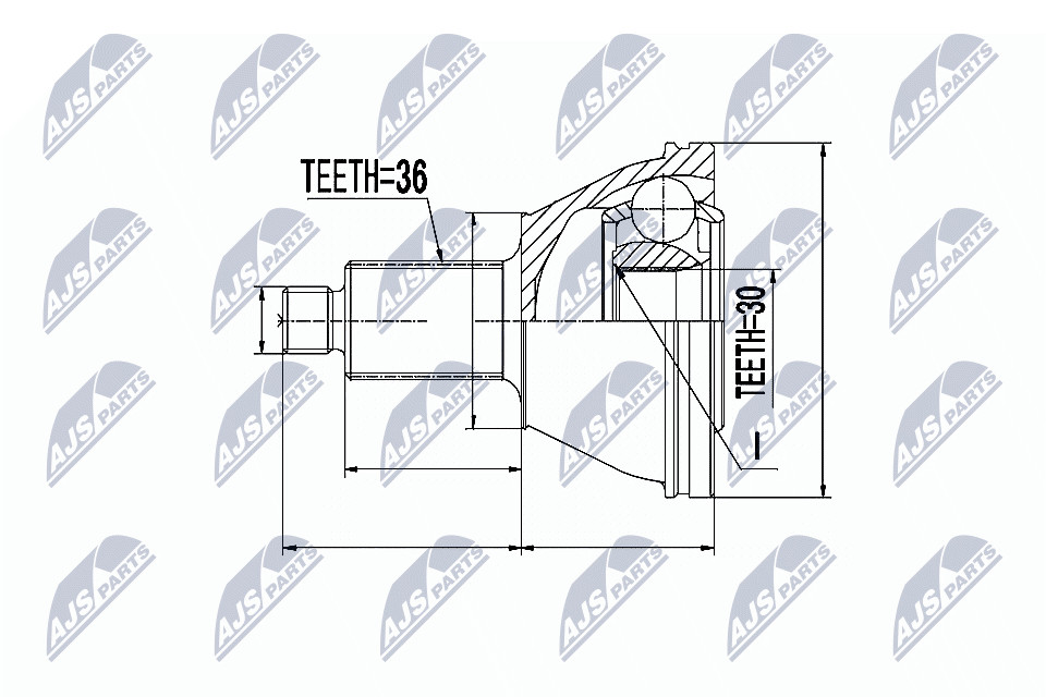 ✅Fits NTY NPZ-SK-002 OUTER CV JOINT ⭐UK Seller⭐ - Image 3
