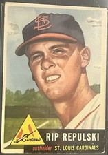 1953 Topps #172 Rip Repulski St. Louis Cardinals - BASE SET