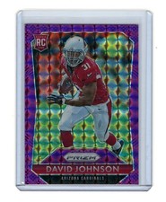 2015 Panini Prizm David Johnson Violet Mosaic Prizm Rookie Card RC /50. rookie card picture