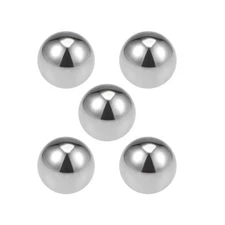 Precision Balls 1" Solid Chrome Steel G25 for Bearing Keychain Wheel 5Pack