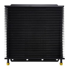 Universal Transmission Oil Cooler, Aluminum Plate  Fin 32 Row Black