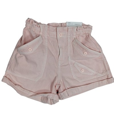 American Eagle High Rise Baggy Shorts Size 0 -25W Pastel Pink Stretchy