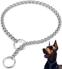 LOS ANDES Dog Choke Chain Collar,Strong, Anti Chew, Training, No Pull Metal S...