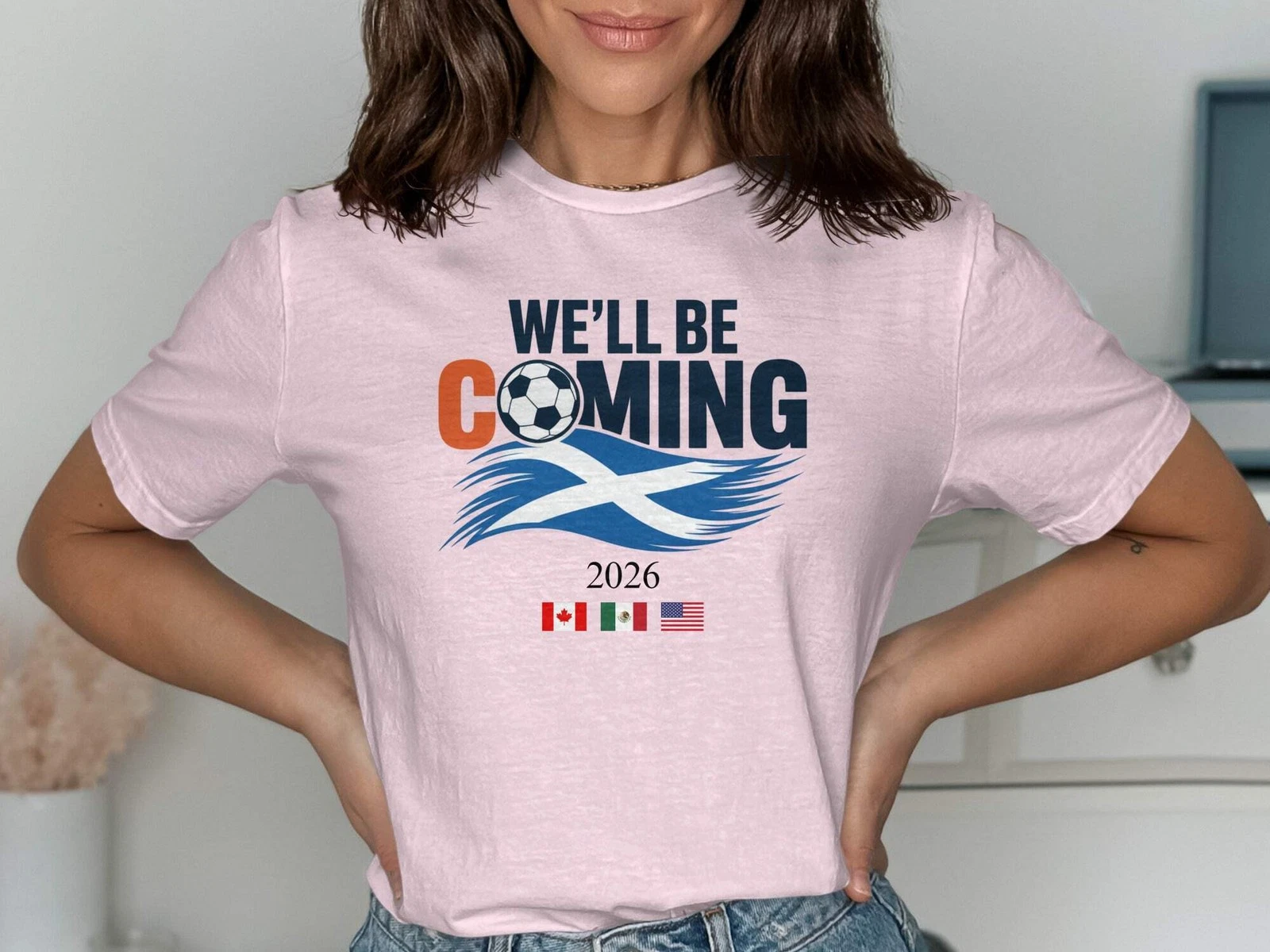 We'll Be Coming Scottish Football World Cup 2026 T-Shirt