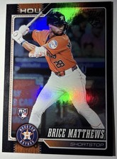 2026 Topps Series 1 Brice Matthews Black Rainbow Rookie Card Astros 8/10!