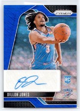2024-25 Panini Prizm Dillon Jones Auto Rookie Signatures Blue Wave #RSI-DJT