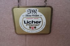 Licher Bier 2 Zapfhahnschilder Pilsner und Export Brauerei Ihring Melchior Lich