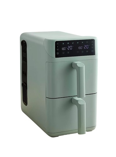 George Home GHAFS121G5B 10L Stackable Air Fryer Dual Basket Digital 2700w Green