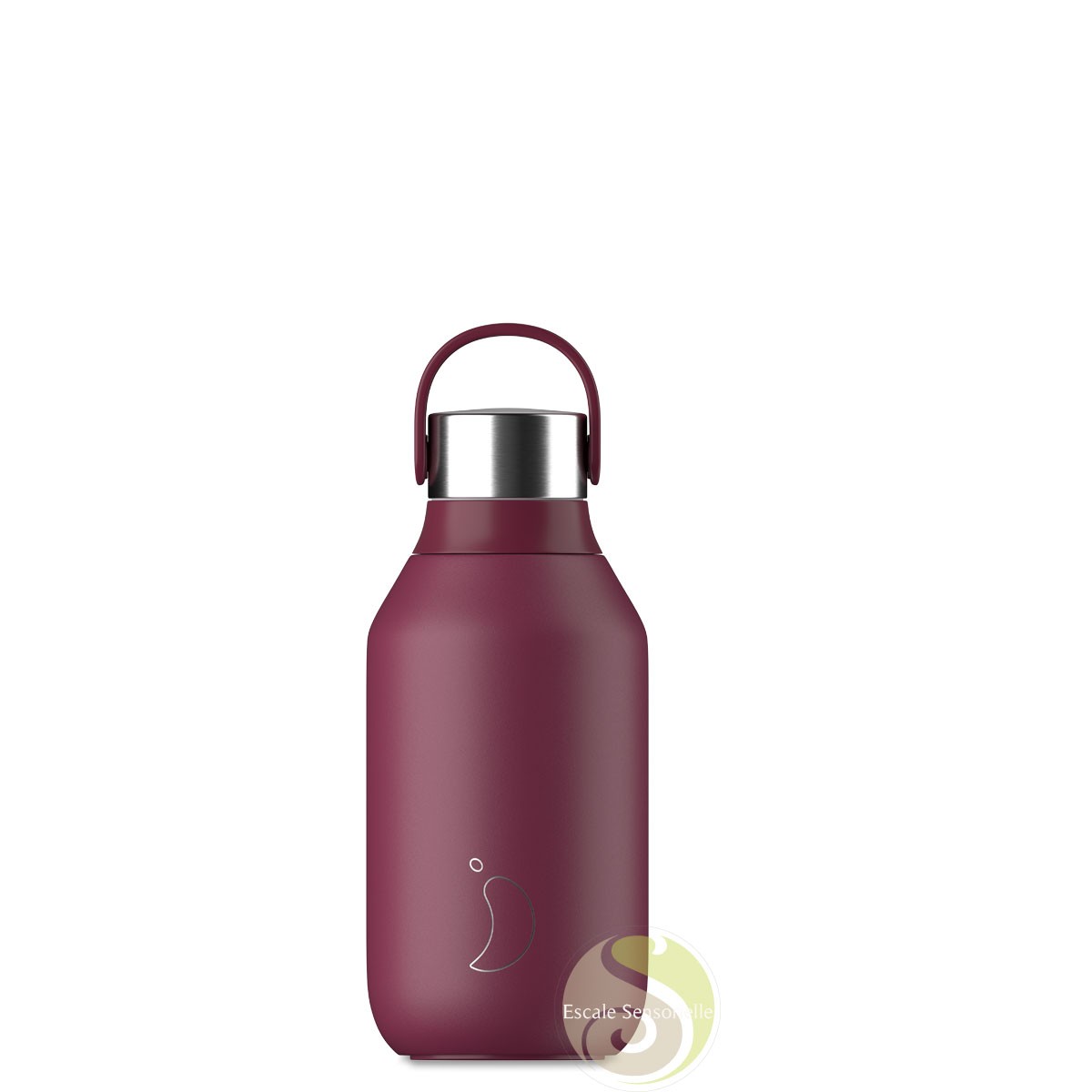 Bouteille isotherme inox 350ml Chilly's Series 2 étanche et réutilisable rouge prune