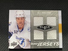 2010-11 Upper Deck Black Diamond #QJ-MA Ryan Malone Jerseys Quad