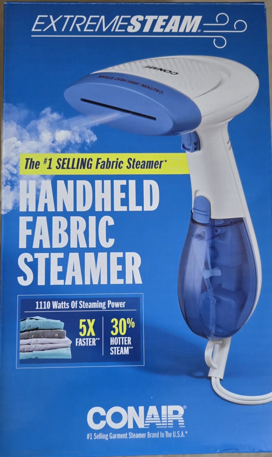 Conair Extreme Steam Fabric Steamer with Dual Heat Blue/White