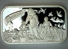 1974 E.J. Aleo & Co A Mother Is for All Seasons SUMMER Silver Art Bar 2 Oz .999